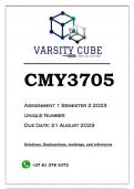 CMY3705 Assignment 1 (ANSWERS) Semester 2 2023 - DISTINCTION GUARANTEED