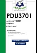 PDU3701 Assignment 3 (QUALITY ANSWERS) 2024