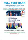 Test Bank For Essentials of Psychiatric Mental Health Nursing Concepts of Care in Evidence-Based Practice  8th Edition By Karyn I Morgan, Mary C. Townsend 9780803676787 Chapter 1-32 Complete Guide .