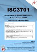 ISC3701 Assignment 4 (PORTFOLIO COMPLETE ANSWERS) 2023 (806369) - DUE 8 September 2023