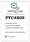 PYC4809 Assignment 3 (PORTFOLIO ANSWERS) 2023 (789085) - DISTINCTION GUARANTEED