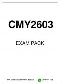 CMY2603 MCQ EXAM PACK 2023