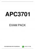APC3701 EXAM PACK 2023
