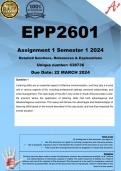 EPP2601 Assignment 1 (COMPLETE ANSWERS) Semester 1 2024 - DUE 22 March 2024