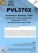 PVL3702 Assignment 1 (COMPLETE ANSWERS) Semester 1 2024 (157217) - DUE 25 March 2024 (3 Different answers provided)