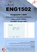 ENG1502 Assignment 1 (COMPLETE ANSWERS) 2024 - DUE 18 April 2024