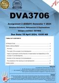 DVA3706 Assignment 2 (COMPLETE ANSWERS) Semester 1 2024 (521662) - DUE 19 April  2024