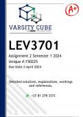 LEV3701 Assignment 2 (DETAILED ANSWERS) Semester 1 2024 (150225) - DISTINCTION GUARANTEED