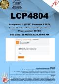 LCP4804 Assignment 1 (QUIZ ANSWERS) Semester 1 2024 (793421) - DUE 25 March 2024