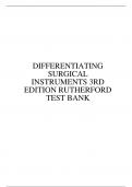 TEST BANK FOR DIFFERENTIATING SURGICAL INSTRUMENTS 3RD EDITION RUTHERFORD