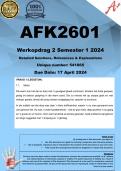 AFK2601 Werkopdrag 2 (COMPLETE ANSWERS) Semester 1 2024 (541065) - DUE 17 April 2024