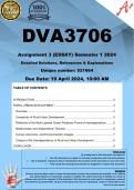 DVA3706 Assignment 3 (COMPLETE ANSWERS) Semester 1 2024 (521664) - DUE 19 April 2024