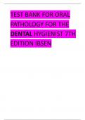 TEST BANK FOR ORAL PATHOLOGY FOR THE DENTAL HYGIENIST 7TH EDITION