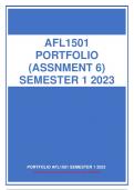 AFL1501 ASSIGNMENT 6 PORTFOLIO SEMESTER 1 2023