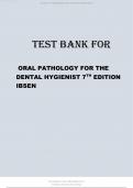 TEST BANK FOR ORAL PATHOLOGY FOR THE DENTAL HYGIENIST 7TH EDITION 