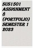 SUS1501 Assignment 8 (PORTFOLIO) Semester 1 2023