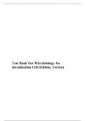 Test Bank For Microbiology An Introduction 12th Edition
