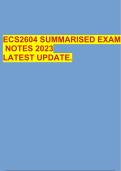 ECS2604 SUMMARISED EXAM NOTES 2023 LATEST UPDATE.