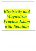 Electricity and Magnetism Practice Exam with Solution