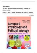 Test Bank - Advanced Physiology and Pathophysiology: Essentials for Clinical Practice, 1st Edition (Tkacs, 2021), Chapter 1-17 | All Chapters