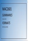 MAC2601 - Full Summary with Formats