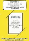HRIOP84 Portfolio 2023 (Answers) APA Referencing and Reference List included!