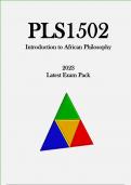 PLS1502 - Latest Exam Pack 2023 - October/November Examinations (Introduction to African Philosophy)