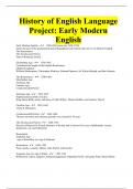 History of English Language Project: Early Modern English