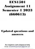 ECS1501 Assignment 11 semester 1 2023 (660613)