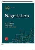 Test Bank for Essentials of Negotiation 8th edition by Roy J. Lewicki, Bruce Barry, David M. Saunders.