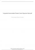 Unguided Intermediate Patient Case Objective Data