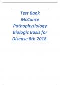 Test Bank McCance Pathophysiology Biologic Basis for Disease 8th edition 2024 latest update 