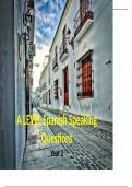 A level Spanish speaking practice questions