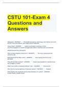 CSTU 101-Exam 4 Questions and Answers