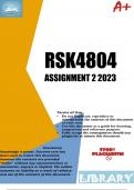 RSK4804 ASSIGNMENT 2 2023