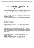 PSYC 331 Exam 1 Questions With Complete Solutions