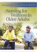 Nursing for Wellness in Older Adults 9th Edition by Carol A Miller Test Bank | Complete Guide 2022/23