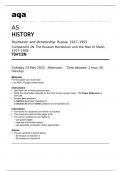 aqa AS HISTORY (7041/2N) - Revolution and dictatorship: Russia, 1917–1953 Component 2N The Russian Revolution and the Rise of Stalin, 1917–1929: May 2023 Question Paper
