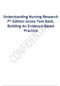 Understanding Nursing Research  7 th Edition Grove Test Bank.  Building An Evidence-Based  Practice
