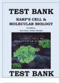 KARP’S CELL AND MOLECULAR BIOLOGY, 9TH EDITION TEST BANK Test Bank For Karp’s Cell and Molecular Biology, 9th Edition By Gerald Karp, Janet Iwasa, Wallace Marshall ISBN: 9781119598169 ISBN: 9781119598244