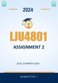 LJU4801 Assignment 2 Due 25 March 2024
