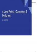 Edexcel Alevel Government and Politics| Unit 2, Parliament| Topic summary