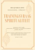 Trainingsvraag Spiritualiteit Minor Filosofie, Wereldreligies & Spiritualiteit