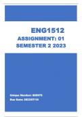 ENG1512 ASSIGNMENT 1 SEMESTER 2 2023