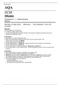 AQA GCSE DRAMA Component 1 MAY 2023 QUESTION PAPER: Understanding Drama