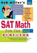 (M) Bob Miller_s SAT Math for the Clueless, 2nd ed (Bob Miller_s Clueless Series) {Crouch88