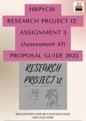 HRPYC81 PROJECT 12 2023 Assignment 47 proposal guide 