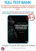 Test Bank For Evolutionary Psychology 6th Edition By David M Buss 9781138088184 Chapter 1-13 Complete Guide .