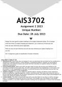 AIS3702 Assignment 2 (ANSWERS) 2023 - DISTINCTION GUARANTEED