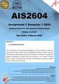 AIS2604 Assignment 1 (COMPLETE ANSWERS) Semester 1 2024 - DUE 8 March 2024